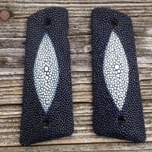 Hill Country Leather - stingray exotic leather 1911 grips