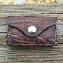 Hill Country Leather - elephant exotic leather bullet pouch front
