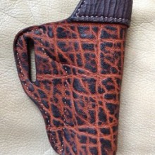 Hill Country Leather - exotic leather half pancake holster 1