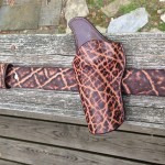 Hill Country Leather - elephant saa exotic leather holster with belt