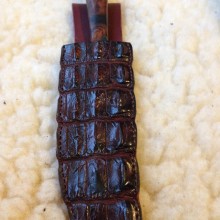 Hill Country Leather - alligator exotic leather fixed blade knife sheath