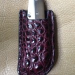 Hill Country Leather - exotic leather folder knife sheath 1