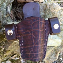 Hill Country Leather - elephant exotic leather side snap holster