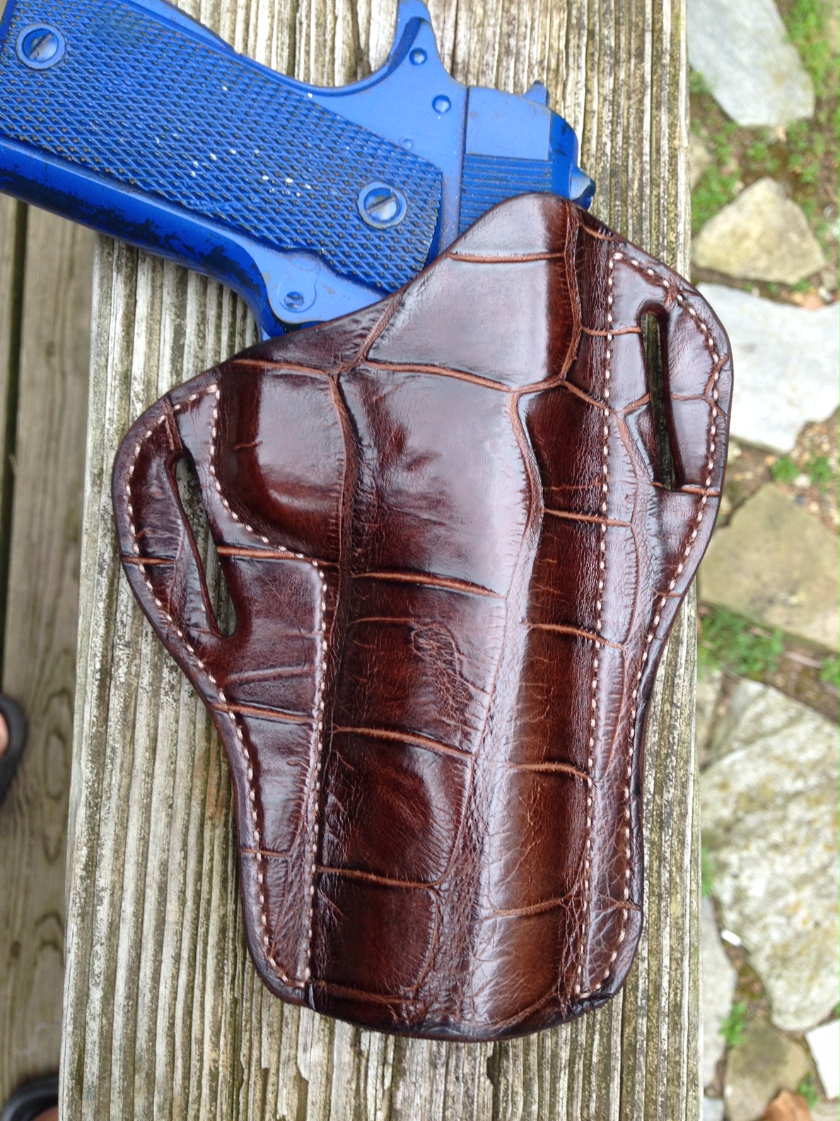 Exotic Leather Cash Cover - Hill Country Leather - 512-550-0593